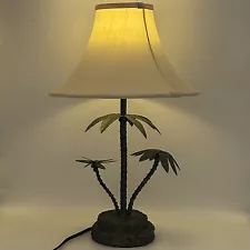 Triple Palm Tree Accent Lamp Metal & Resin