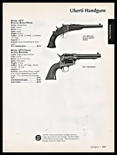 2004 UBERTI 1871 Rolling Block Target Pistol 1873 Cattleman Revolver PRINT AD