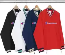 SUPREME x CHAMPION Warm Up Pullover S/S 2015 - Sz Medium - Red - VERY RARE