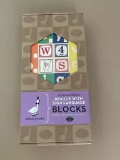 UNCLE GOOSE 28 WOOD EMBOSSED BRAILLE WITH SIGN LANGUAGE BLOCKS,open Box New