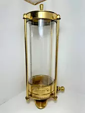 Vintage Brass Glass French Wall-Mounted Coffee Bean Dispenser Grouard Fperes