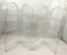 Folding Acrylic Earrings Rack Jewelry Display Stand Storage Holder Organizer Box