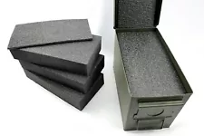 Solid foam kit fits your .50cal 50 .50 caliber Ammo Steel Can for custom work