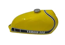 Yamaha MX250 MX 250 MX360 SC500 1974 Yellow Paint Steel Petrol Tank |Fit For (For: 1973 Yamaha MX250)