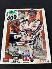 North Wilkesboro Speedway Souvenir Program Autograph Signed Auto NASCAR