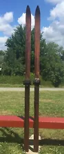 GREAT Antique WOODEN SKIS 81" Long SNOW COUNTRY