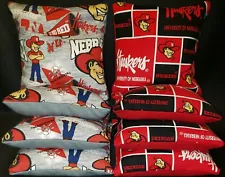 Set of 8 University of Nebraska Cornhuskers Cornhole Bags ***FREE SHIPPING***