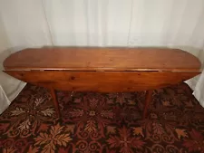 Late 20th Century Ralph Lauren Maple Drop Leaf Harvest Dining Table