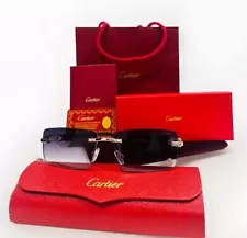 Cartier Black Acetate Glasses with Gold Decor (BAG AND CARTIER TAG NOT INCLUDED)