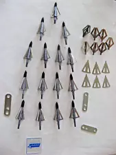 (15) NEVER USED MUZZY BROADHEADS 125 GRAIN 4 BLADE AND (5) PRACTICE TIPS