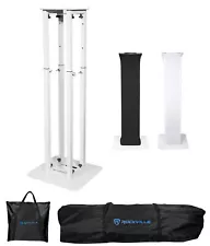 Rockville RTP82W 8 ft. Adjustable White Totem Moving Head Light Stand+Scrim+Bag