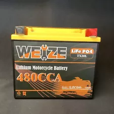 Weize Lithium Motorcycle Battery 480cca 12.8v10Ah