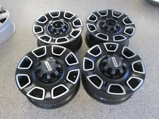 20" FORD F250 F350 FACTORY WHEELS RIMS BLACK PLATINUM CAPS 2024