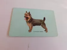 VINTAGE WOOLWORTH CARD AUSTRALIAN TERRIER/GREEN