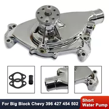 For Chevy Big Block 396 402 454 502 High Volume Short Water Pump Chrome Aluminum