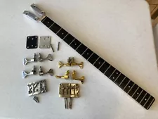 1980's Kramer aluminum bass guitar neck, Schaller tuners and bridge, other stuff