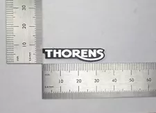 Thorens Badge Logo Emblem Decal Brushed Silver Custom Made