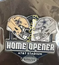 New Orleans Saints Dallas Cowboys GAME DAY PIN 9/15/24 AT&T Stadium HOME OPENER