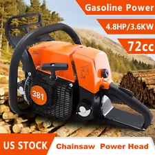 MS380 72cc Top Handle Chainsaw Gas Power Head For Stihl MS381 Fit 24/36in Bar