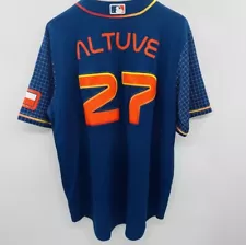 Nike Mens Large Jose Altuve Houston Astros City Connect Player Jersey in Navy