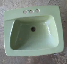 Vintage Avocado Green Bathroom Sink