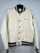 Nike NSW Sportswear Sail/Off White/Black Varsity Jacket Mens Size Medium $500