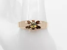 Antique Victorian 1890s $3000 Certified Alexandrite 14k Yellow Gold Mens Ring