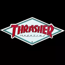 Vintage 1980’s Thrasher Magazine In Black, White, Teal & Red