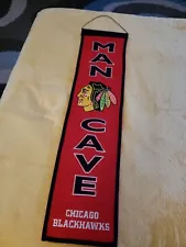 Chicago Blackhawks Winning Streak Embroidered Man Cave Banner Flag 8"x 32"