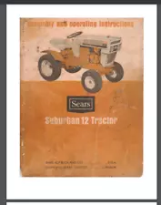 Sears Suburban 12 91425340 Garden Tractor Parts Manual 19 pages comb bound