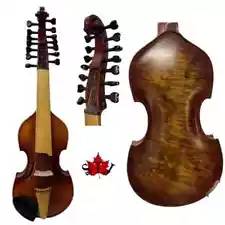 Baroque style SONG Master bird's eye maple 7×7 strings 15" Viola d'Amore #15583