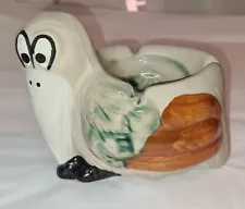 Vintage Ceramic Angry Pelican Figural Ashtray