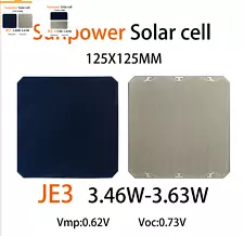 Flexible solar panel: 24% High efficiency Sunpower cell 50PCS 125X125MM/125X6