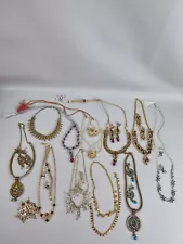 Bundle of Asian Indian Pakistani Tikka Earrings Jewellery Set necklace bracelet