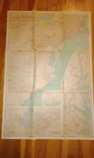 Old 1931 Map The Travels Of George Washington Northeast by National Geographic