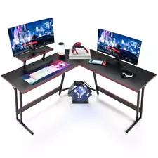 L Shaped Computer Corner Desk PC Gaming Desk Table Workstation for Home Office