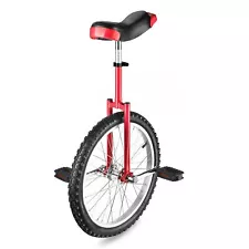 New Listing20" Red Unicycle Cycling Scooter Circus Bike Skidproof Tire Balance Exercise