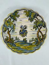 Antique Talavera - Plate - Majolica - Coat Of Arms - Family Crest - Don Quixote