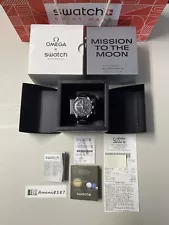 Omega X Swatch Mission To The Moon ðMoonswatch Watch Authentic With Receipt