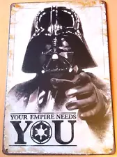 Darth Vader Large Plaque Star Wars Retro 70s Science Fiction