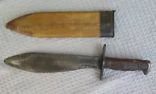 US Model 1917 Plumb Bolo Knife Dated 1918 with Scabbard