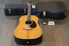 1974 Martin D-18 Slotted Headstock Natural Acoustic Dreadnaught Guitar + Case