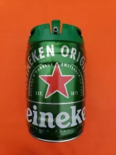 Heineken 5L Mini Keg Steel Beer Can EMPTY Draught Keg Man Cave Decor