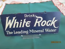 WHITE ROCK MINERAL WATER TIN ADVERTISING SIGN