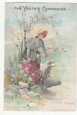 The youth's companion National Family Paper Lady Sheep Vict Card 1880s