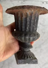 Vintage Small Iron Garden Urn 5.5” Tall