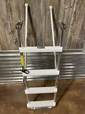 Vintage Garelick EEz-In 4-Step Folding Boat Ladder Dock Swim