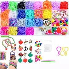 Rubber Band Bracelet Kit For Kids Refill Loom Set Modern Style Making Kit