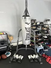 Everlast 70lb Platinum Heavy Punching Bag with Stand and Two Sets Of Gloves