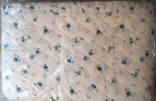 NEW VINTAGE Olde Kentucky Quilts Coverlets Bed Spreads 80x84 White Blue Flowers